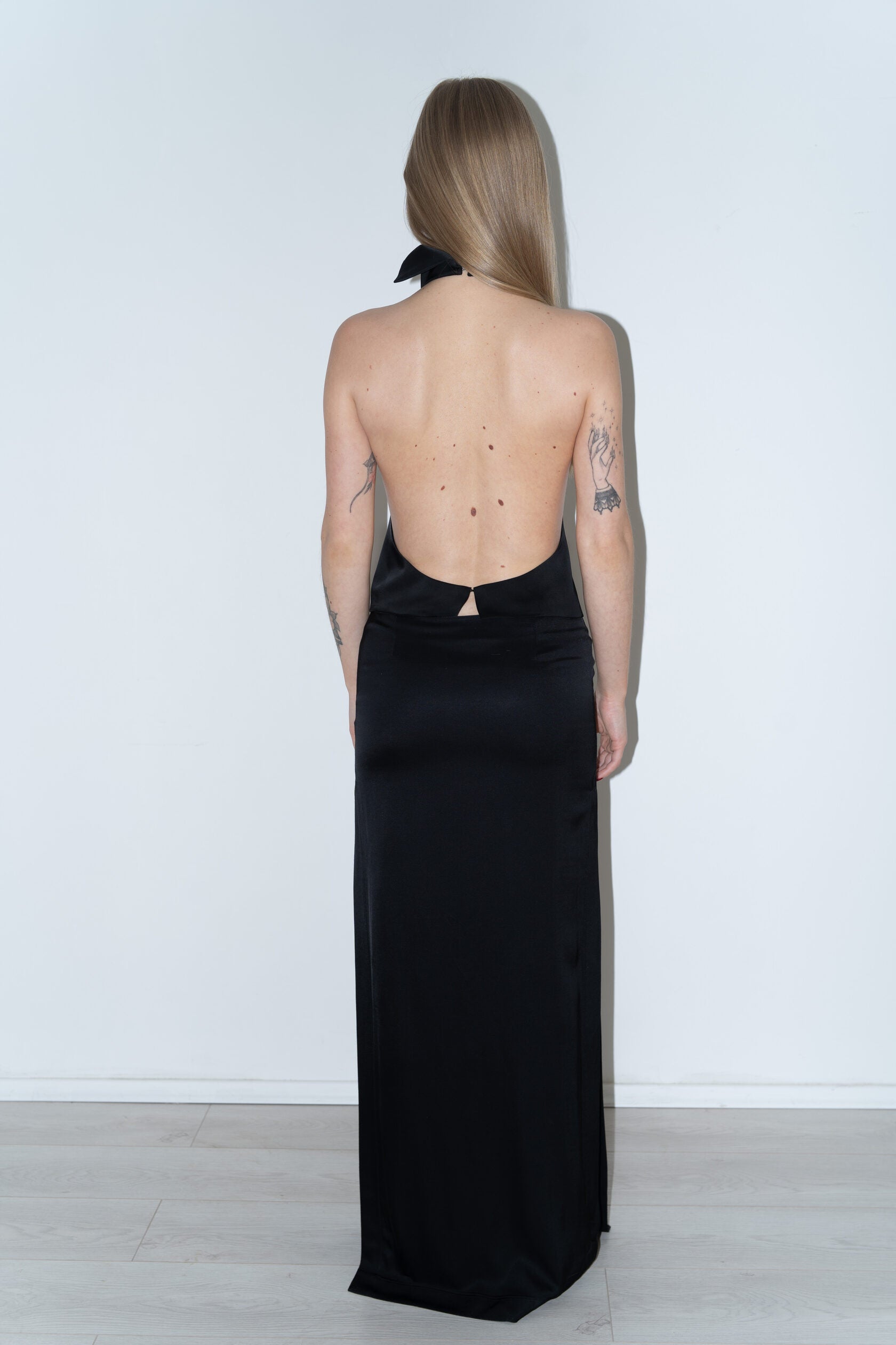 LIMITED EDITION The Liquid Viscose Halter and Maxi Skirt Longline Set