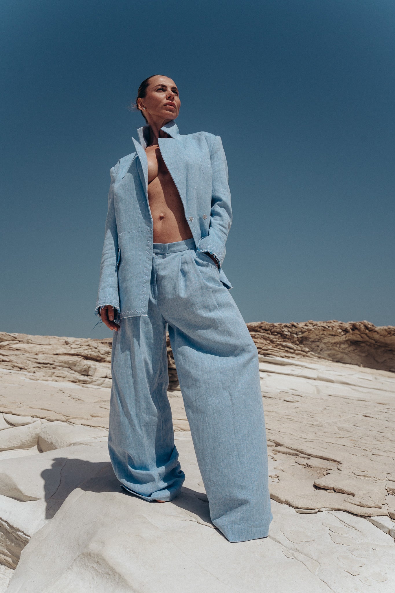 Limited Edition The Wide-Leg Linen Horizon Trousers