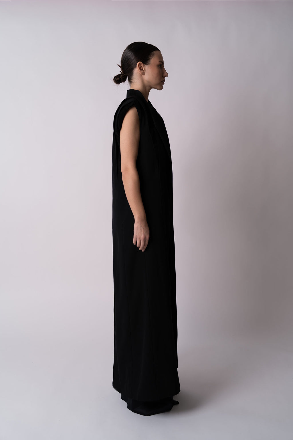 Limited Edition Architectural Maxi Gilet – Structured Wool & Silk Couture Vest