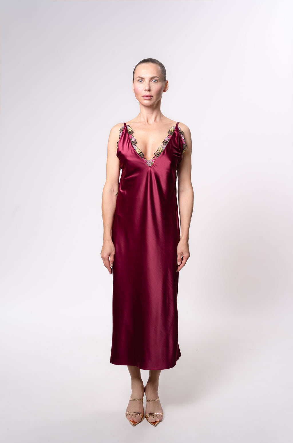 Vanessa Dress in Burgundy