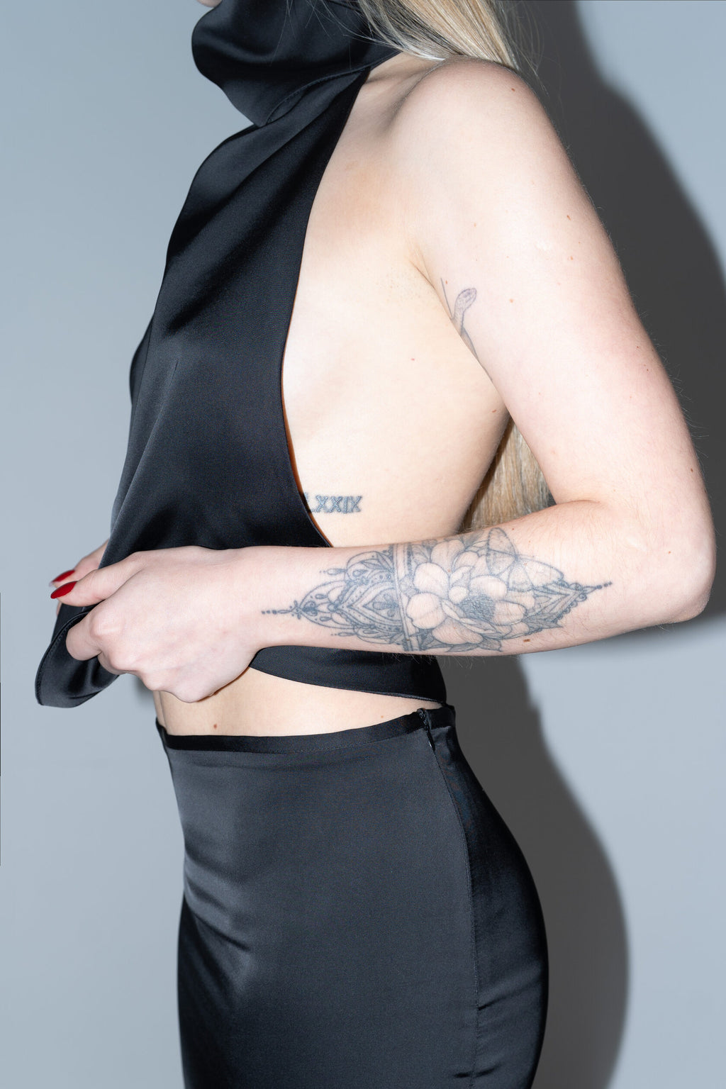 LIMITED EDITION The Liquid Viscose Halter and Maxi Skirt Longline Set